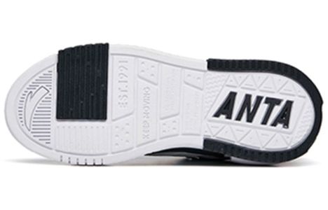 (WMNS) ANTA Leather Sneakers 'White Black' 922138061-2 sold by KicksCrew