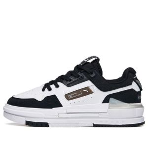(WMNS) ANTA Leather Sneakers 'White Black' 922138061-2 sold by KicksCrew