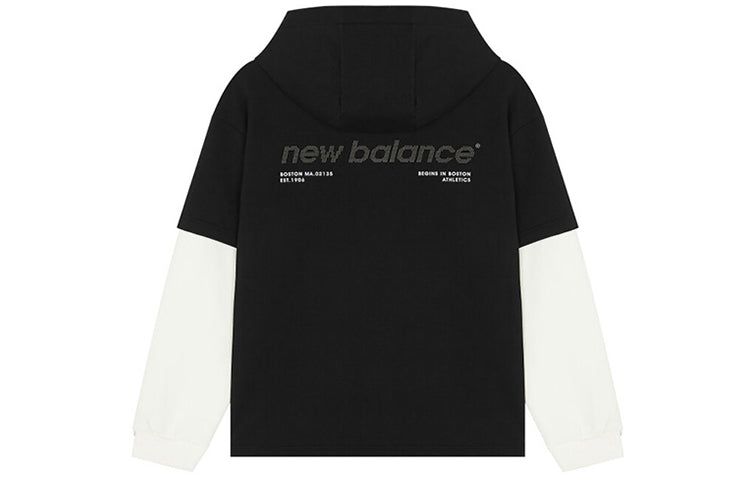 New Balance Logo Hoodie 'Black White' 5CC39543-BK sold by KicksCrew product image thumbnail 2