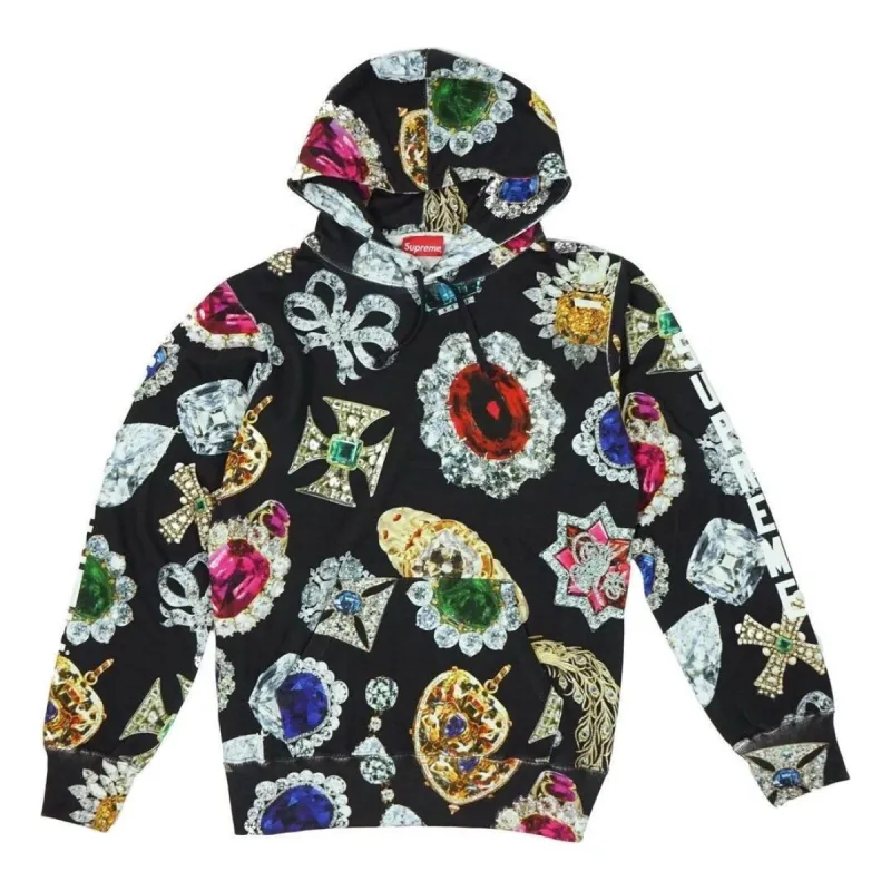 Supreme Jewels Hooded Sweatshirt 'Black' SUP-FW18-485 sold by KicksCrew
