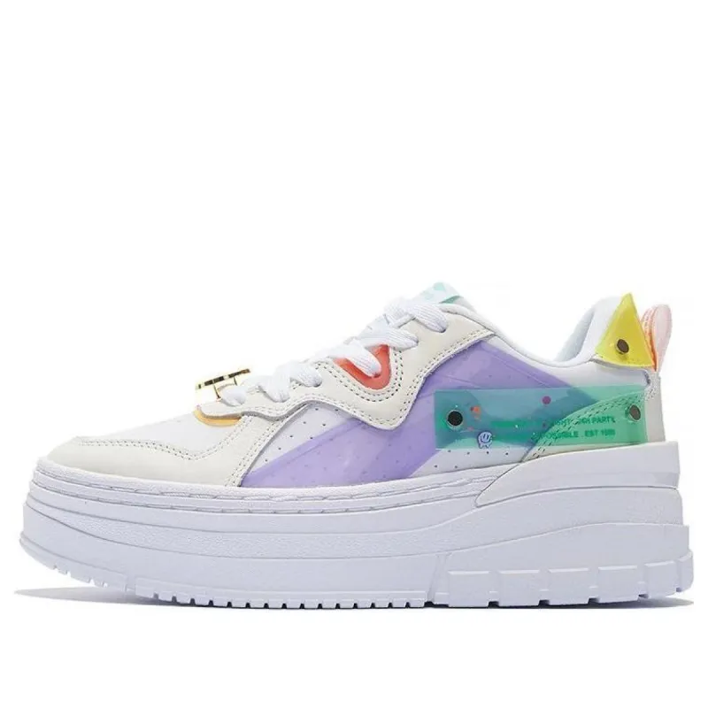 (WMNS) Li-Ning x Weiwu Classic Platform Shoes 'White Purple' AGCS198-1 sold by KicksCrew