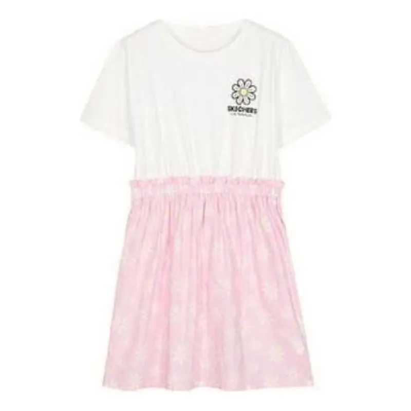 (GS) Skechers Graphic Dress 'White Pink' L222G075 sold by KicksCrew