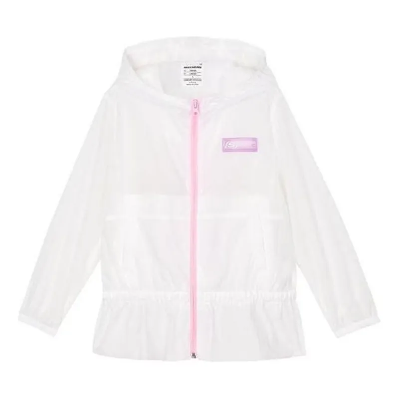 (GS) Skechers Logo Printed Jacket 'White Pink' L222G001 sold by KicksCrew