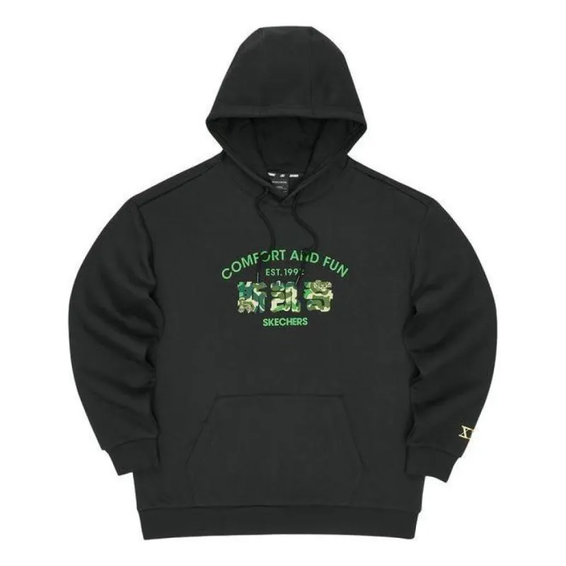 Skechers Graphic Hoodie 'Black Green Beige Red Grey' L122U172 sold by KicksCrew