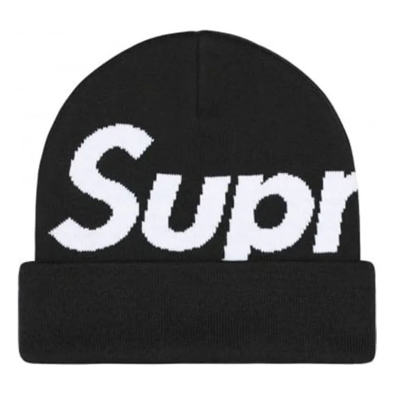 Supreme Big Logo Beanie 'Black' SUP-FW23-2433 sold by KicksCrew