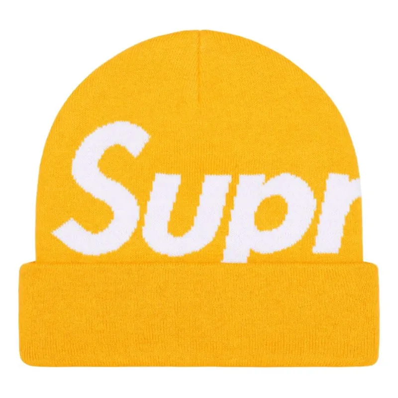 Supreme Big Logo Beanie 'Yellow' SUP-FW23-2436 sold by KicksCrew