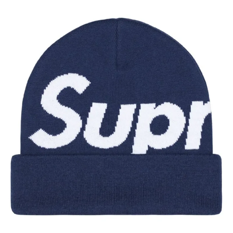 Supreme Big Logo Beanie 'Navy' SUP-FW23-2437 sold by KicksCrew