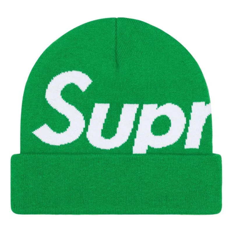 Supreme Big Logo Beanie 'Green White' SUP-FW23-2438 sold by KicksCrew
