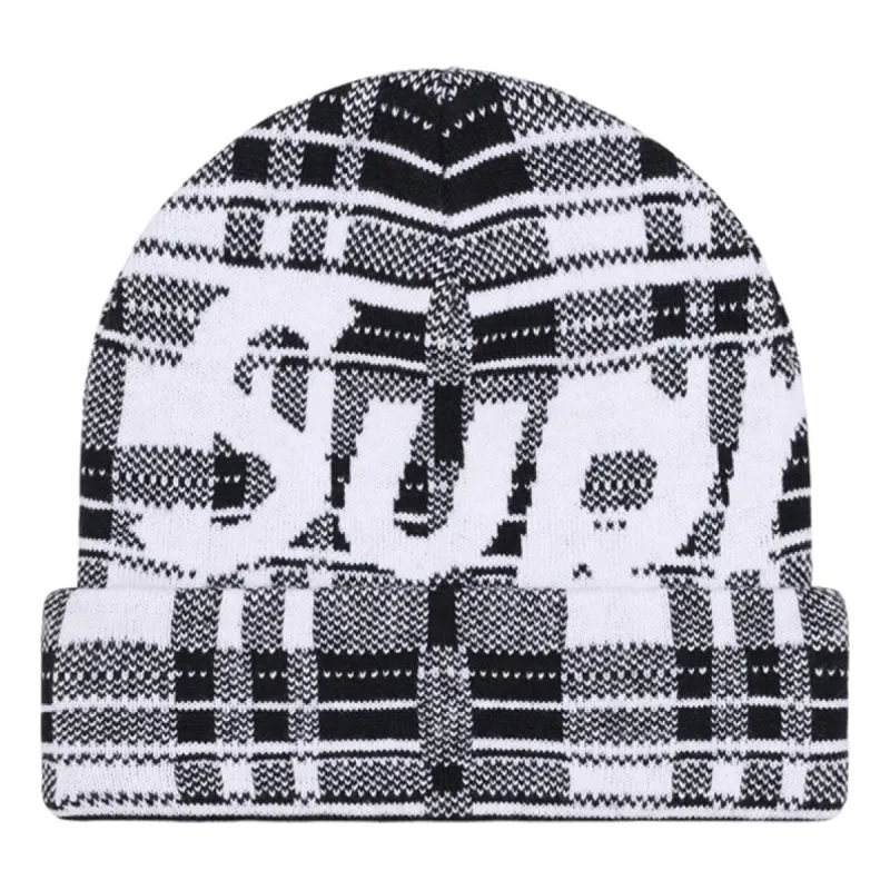 Supreme Big Logo Beanie 'White Plaid' SUP-FW23-2439 sold by KicksCrew