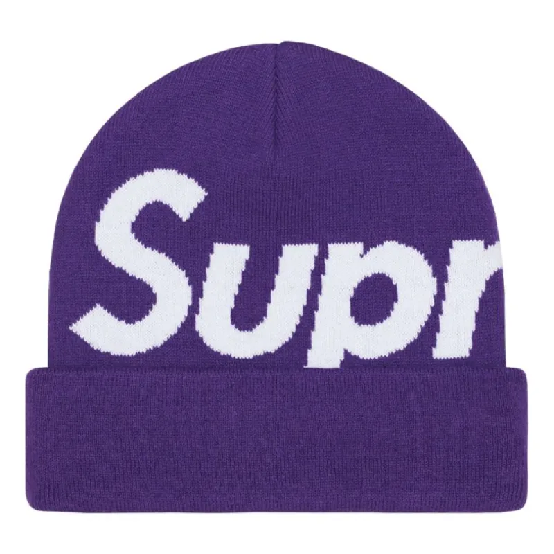 Supreme Big Logo Beanie 'Dark Purple' SUP-FW23-2440 sold by KicksCrew