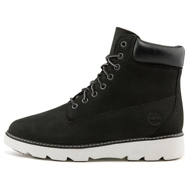 (WMNS) Timberland Keely Field 6 inch Wide-Fit Hiking Boots 'Black Nubuck' A26HQW sold by KicksCrew