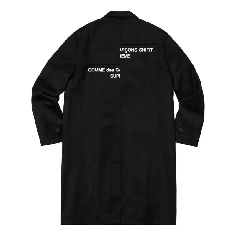 Supreme FW18 X Comme des Garcons Shirt Wool Overcoat 'Black' SUP-FW18-406 sold by KicksCrew