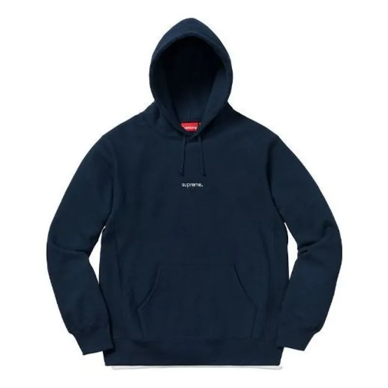 Supreme FW18 Trademark Hooded Sweatshirt 'Navy' SUP-FW18-302 sold by KicksCrew