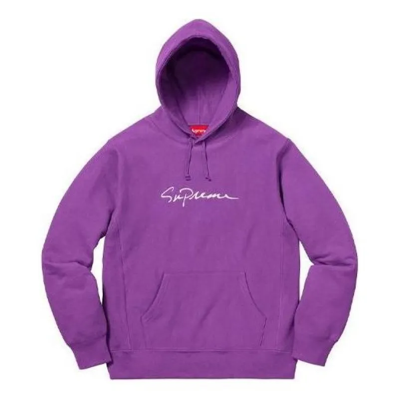 Supreme FW18 Classic Script Hoodie 'Purple' SUP-FW18-119 sold by KicksCrew