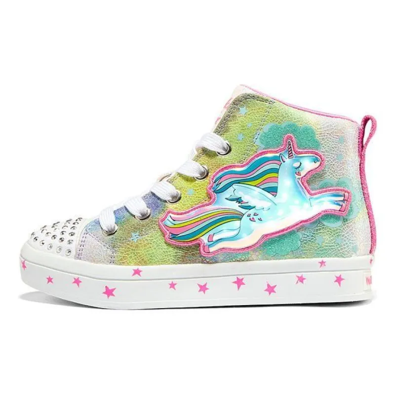 (GS) Skechers TWI-Lites 2.0 Sneaker 'Green Pink White' 314439L-PKMT sold by KicksCrew