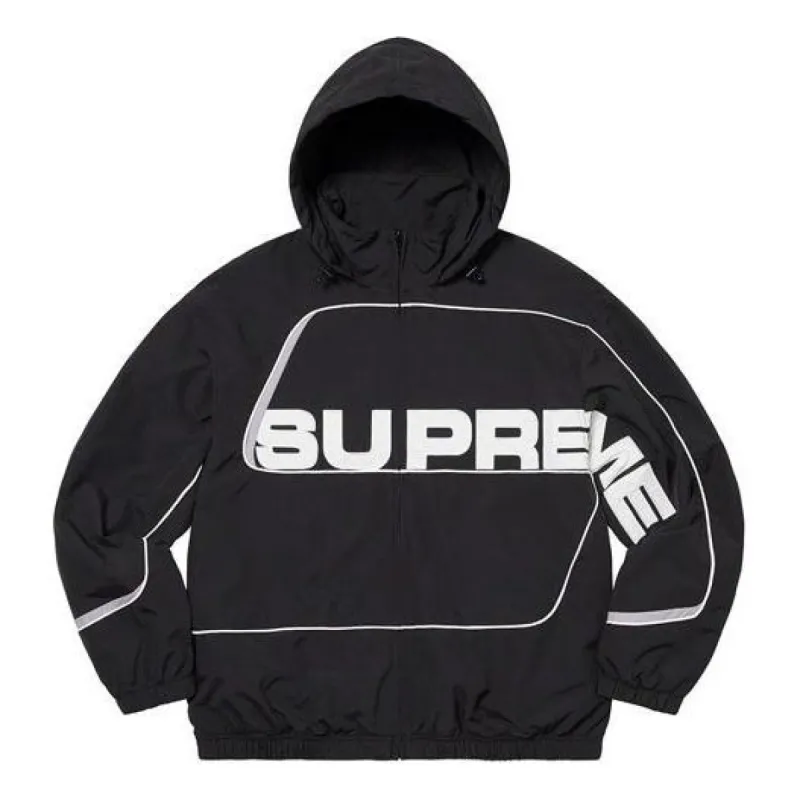 Supreme S Paneled Track Jacket 'Black Whtie' SUP-FW21-115 sold by KicksCrew