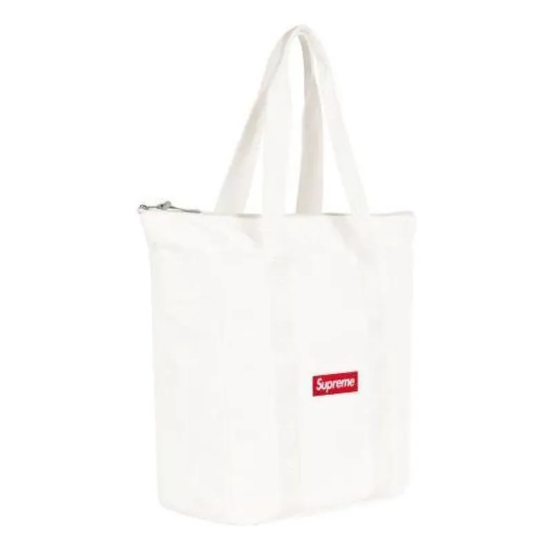 Supreme Canvas Tote 'White Red' SUP-FW21-052 sold by KicksCrew