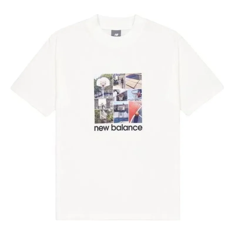 New Balance Hoops Graphic T-Shirt 'White' MT41598-SST sold by KicksCrew