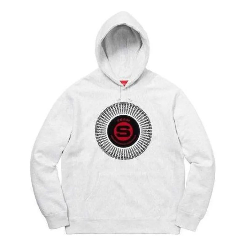 Supreme Chenille Appliqué Hooded Sweatshirt 'White Black Red' SUP-FW20-383 sold by KicksCrew