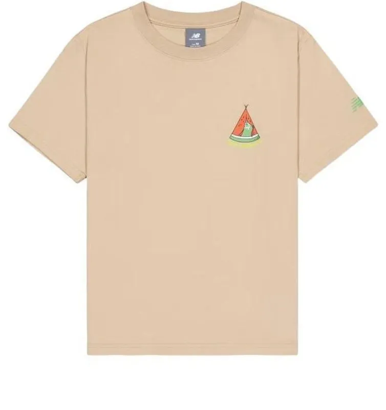 (WMNS) New Balance Cartoon Short Sleeve T-Shirt 'Pink' AWT41333-INC sold by KicksCrew