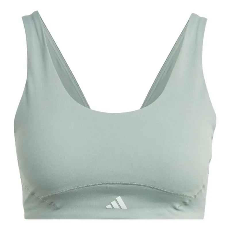 (WMNS) adidas CoreFlow Luxe Studio Medium-Support Bra 'Green' HR3034 sold by KicksCrew