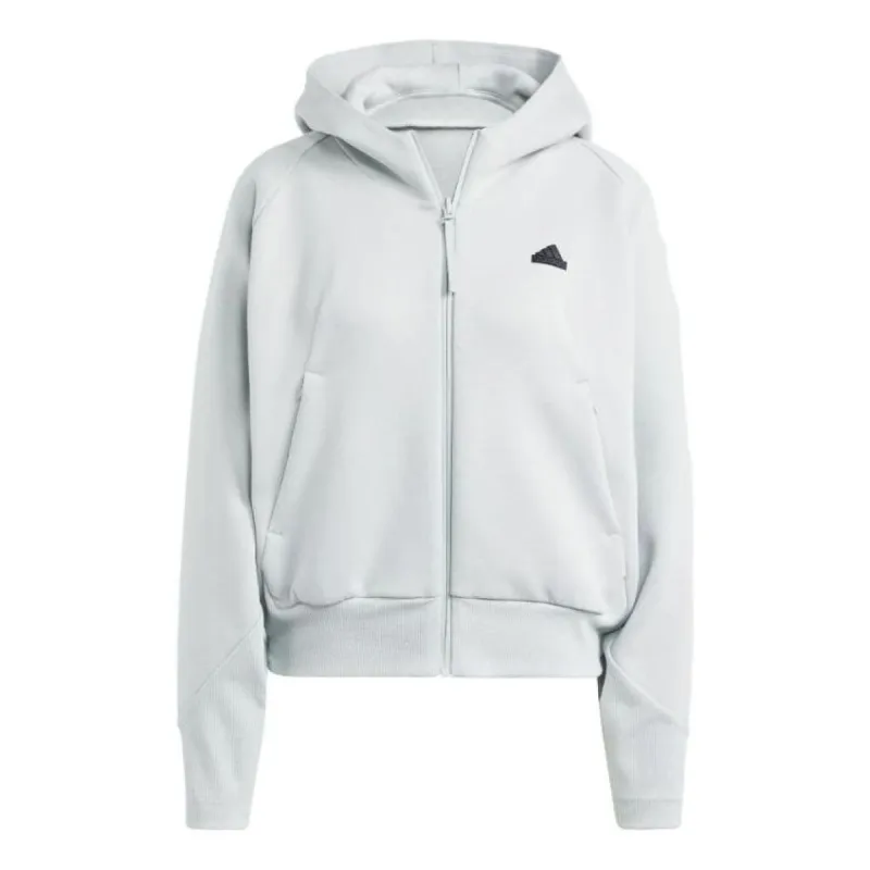 (WMNS) adidas Z.n.e. Full-zip Hoodie 'Grey' IN5134 sold by KicksCrew