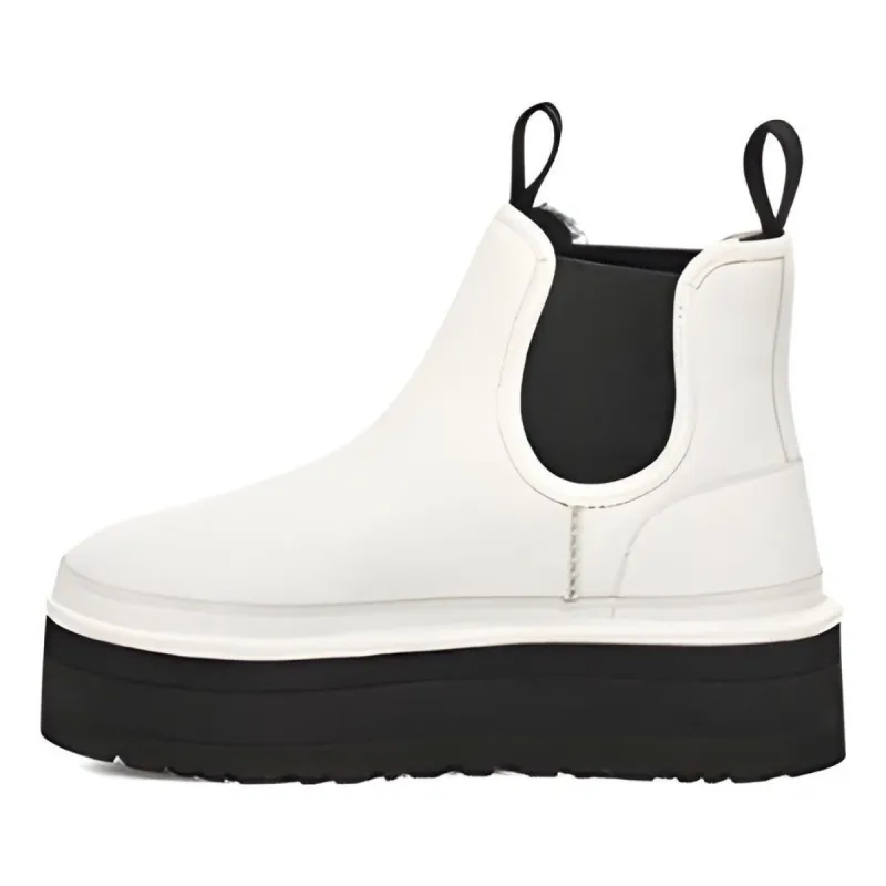 (WMNS) UGG Neumel Platform Chelsea Boot 'Pebbled White' 1130533-PDWH sold by KicksCrew