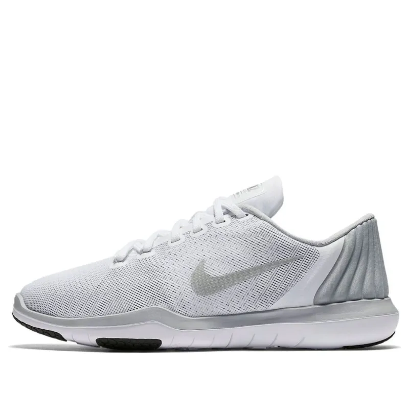 (WMNS) Nike Flex SupremeTrainer 5 'White Metallic Silver' 852467-100 sold by KicksCrew
