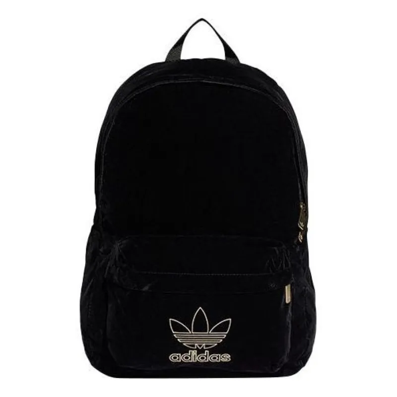 adidas originals Adi Velvet Backpack 'Black Gold Metallic' H11512 sold by KicksCrew