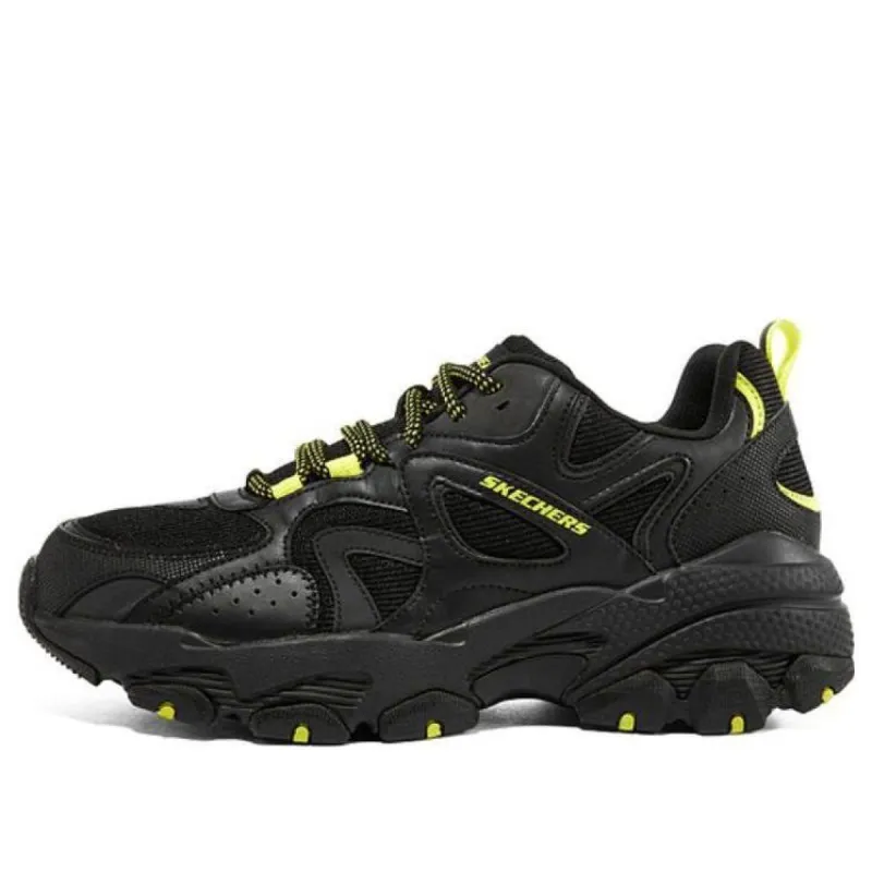 Skechers DLites Sneakers 'Black Yellow' 894166-BKLM sold by KicksCrew