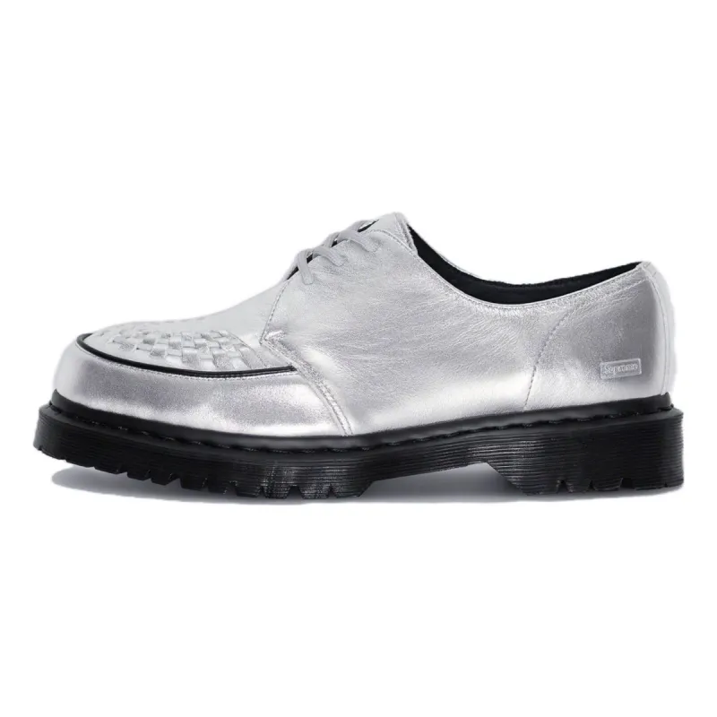 Dr. Martens Ramsey Supreme Nappa Leather Creepers 'Silver' 31773040 sold by KicksCrew