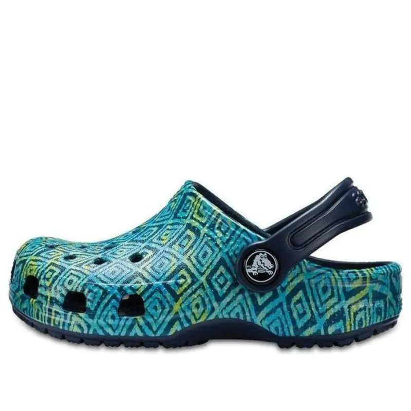 (GS) Crocs Classic Graphic Clogs 'Blue Green' 204816-410 sold by KicksCrew