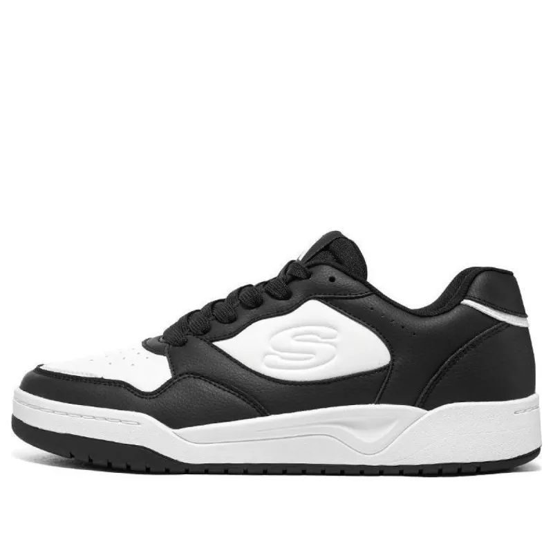 Skechers Koopa Court 'Volley Low Varsity - Black White' 183240-BKW sold by KicksCrew