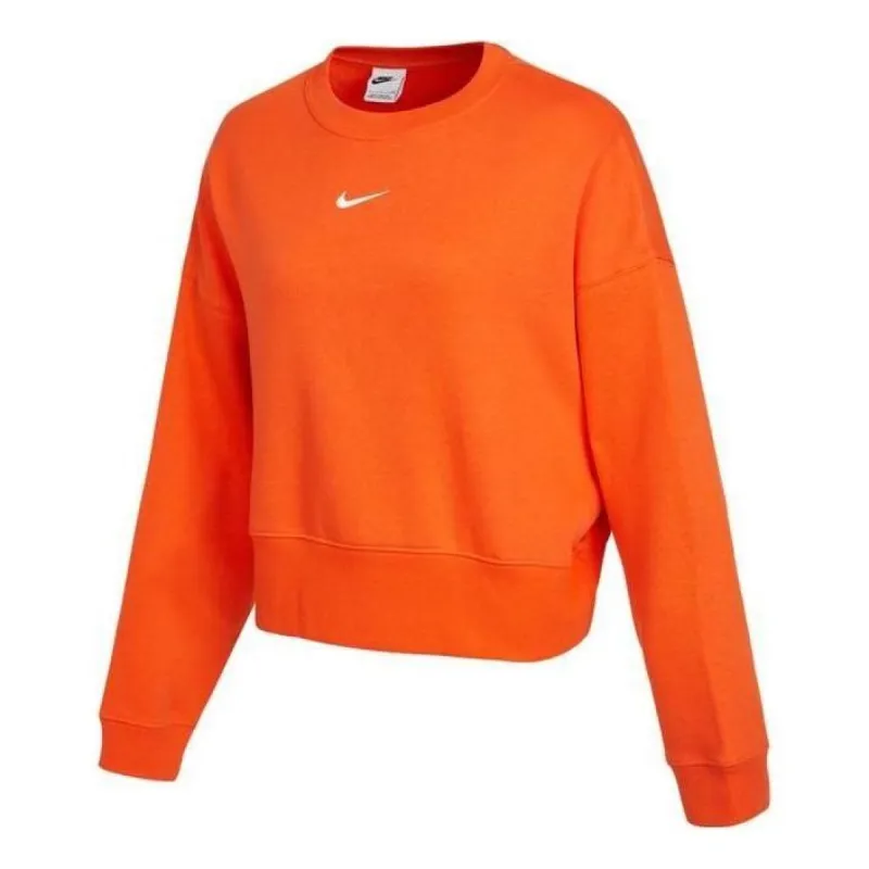 (WMNS) Nike Sportswear Collection Essentials Oversized Crew Sweatshirt 'Orange' DJ7666-869 sold by KicksCrew