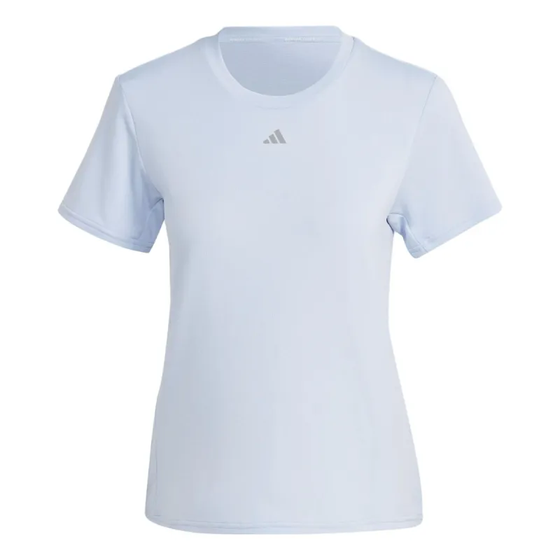 (WMNS) adidas Logo Hiit Heat.rdy Sweat-conceal T-Shirts 'Blue' II3245 sold by KicksCrew