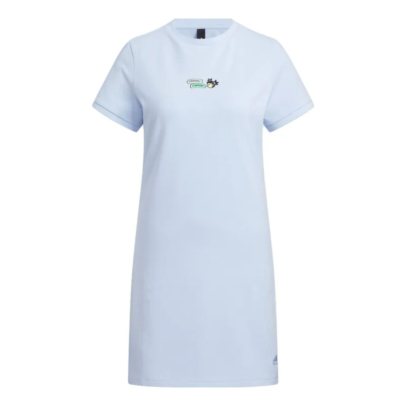 (WMNS) adidas neo Logo Graphic Dress 'Blue' HY2865 sold by KicksCrew