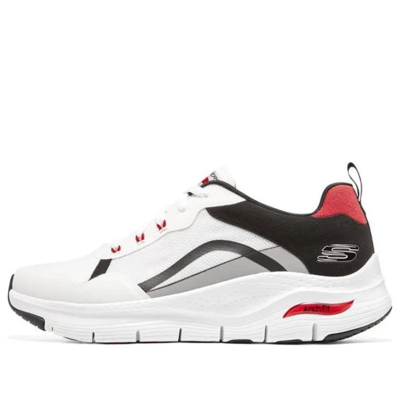Skechers Arch Fit Shoes 'White Red Black' 894137-WBKR sold by KicksCrew