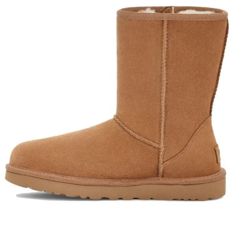 (WMNS) UGG Classic Short Bailey Zip 'Chestnut' 1144043-CHE sold by KicksCrew