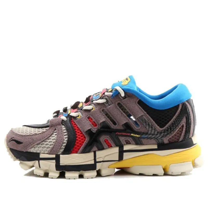 (WMNS) Li-Ning Furious Rider Ace x Paris Fashion Week 'Brown Blue Yellow' ARZN004-5 sold by KicksCrew