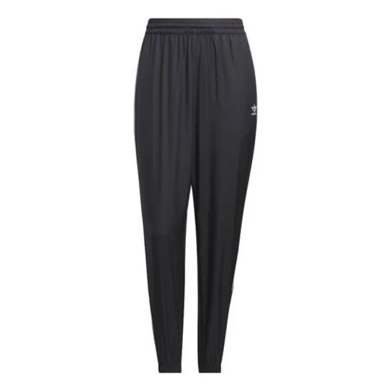 (WMNS) adidas originals Tape Woven Pants 'Black' IN1018 sold by KicksCrew