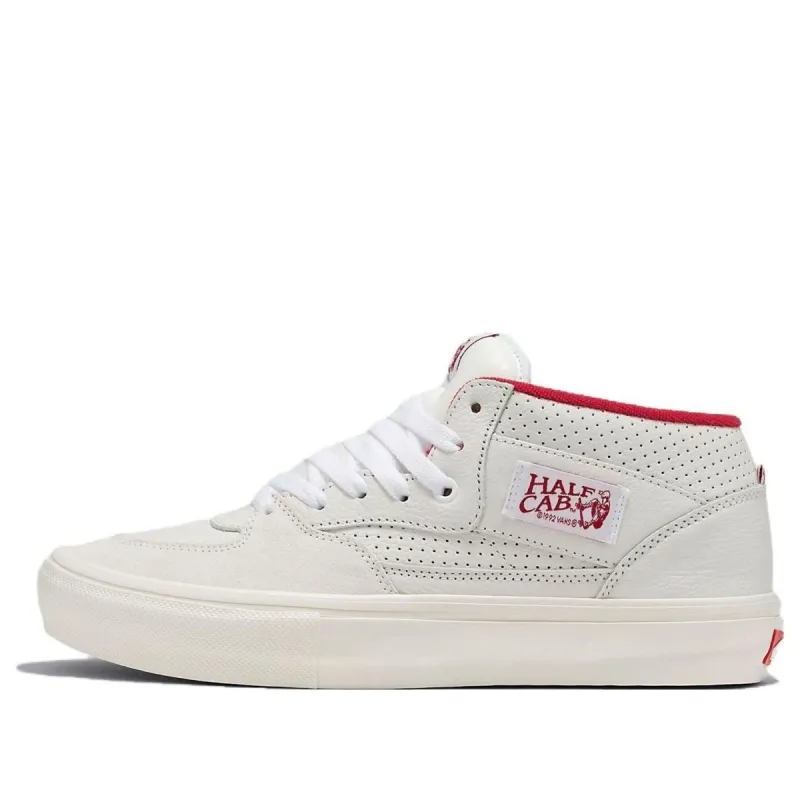 Vans Skate Half Cab Shoes 'White Red' VN0A5FCDYF9 sold by KicksCrew
