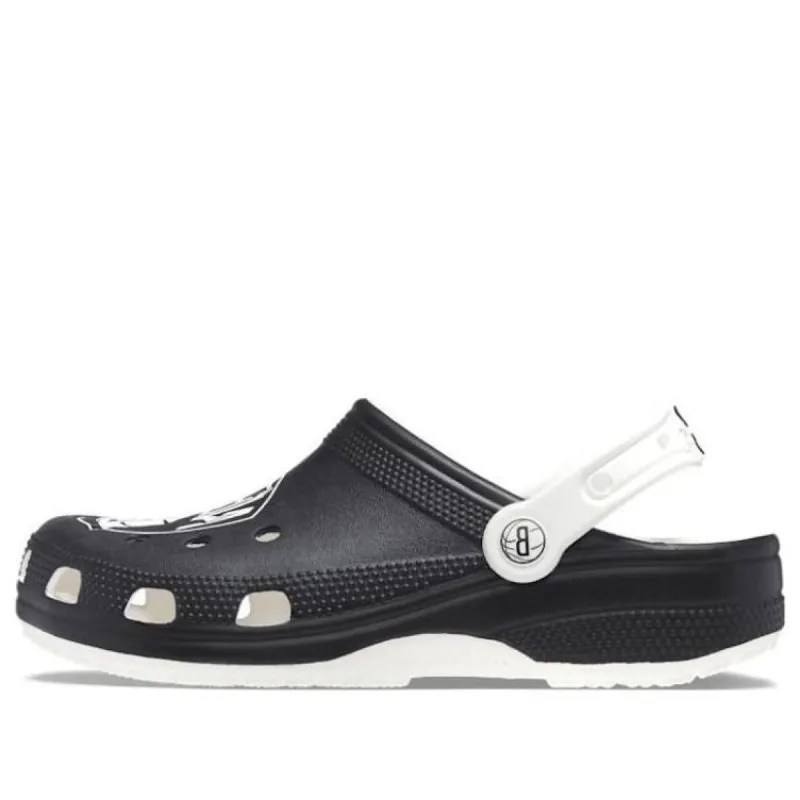 Crocs Brooklyn Brooklyn Nets Classic Clogs 'Black White' 208651-103 sold by KicksCrew