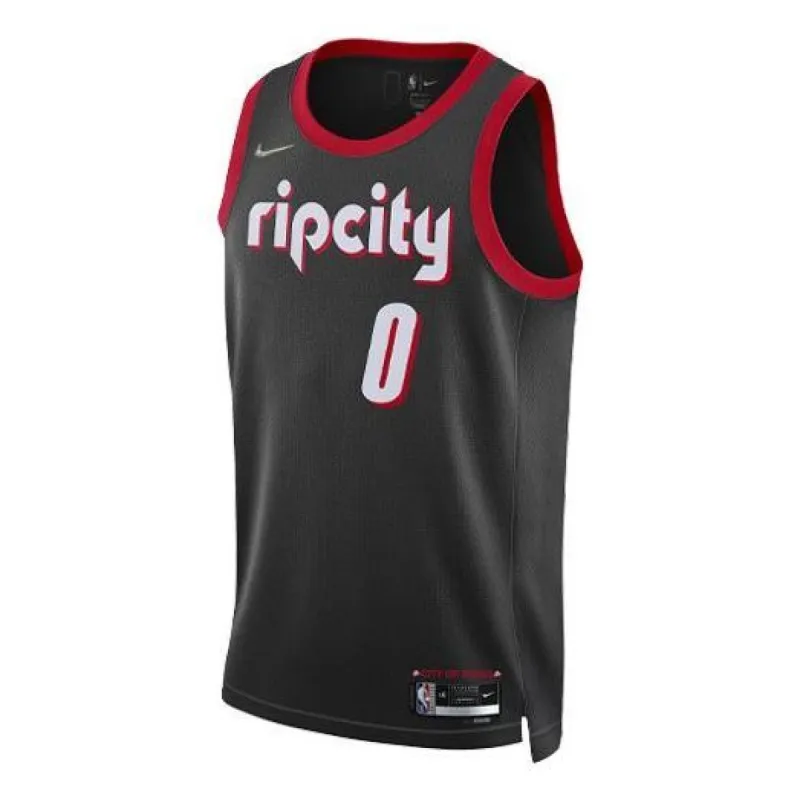 Nike x NBA Portland Trail Blazers Jerseys 'Damian Lillard 0' DB4043-010 sold by KicksCrew
