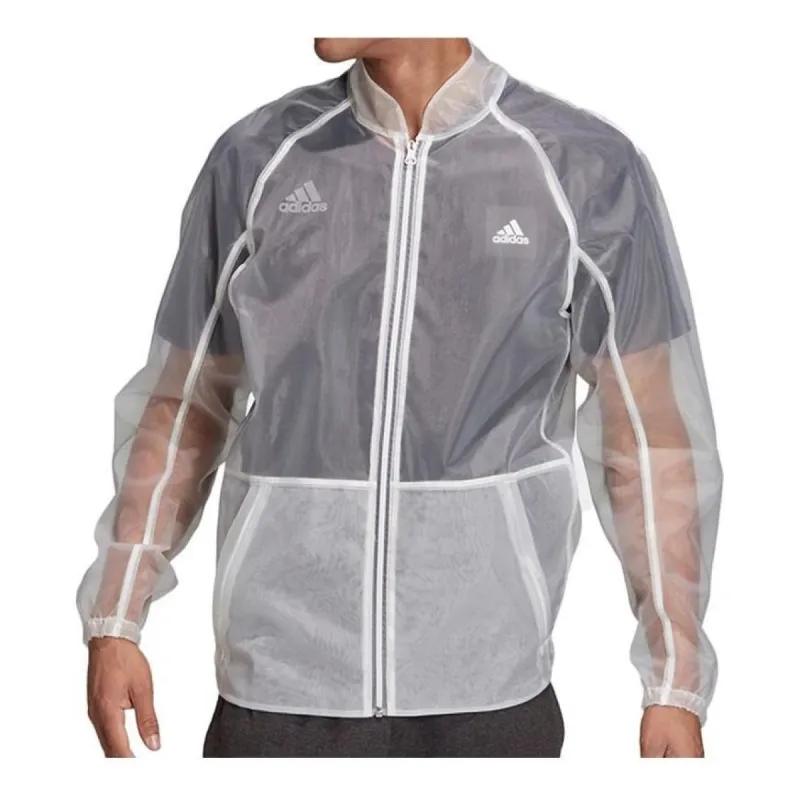 adidas See Through Varsity Jacket 'White' GL3424 sold by KicksCrew