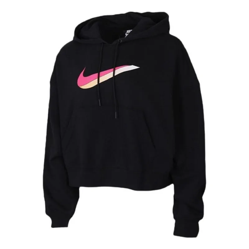 (WMNS) Nike Sportswear Icon Clash Fleece Hoodie 'Black Pink' DJ1075-010 sold by KicksCrew