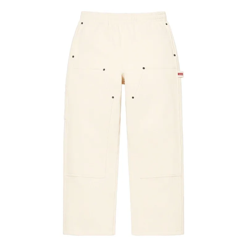 Supreme Double Knee Painter Sweatpants 'White' SUP-SS23-147 sold by KicksCrew