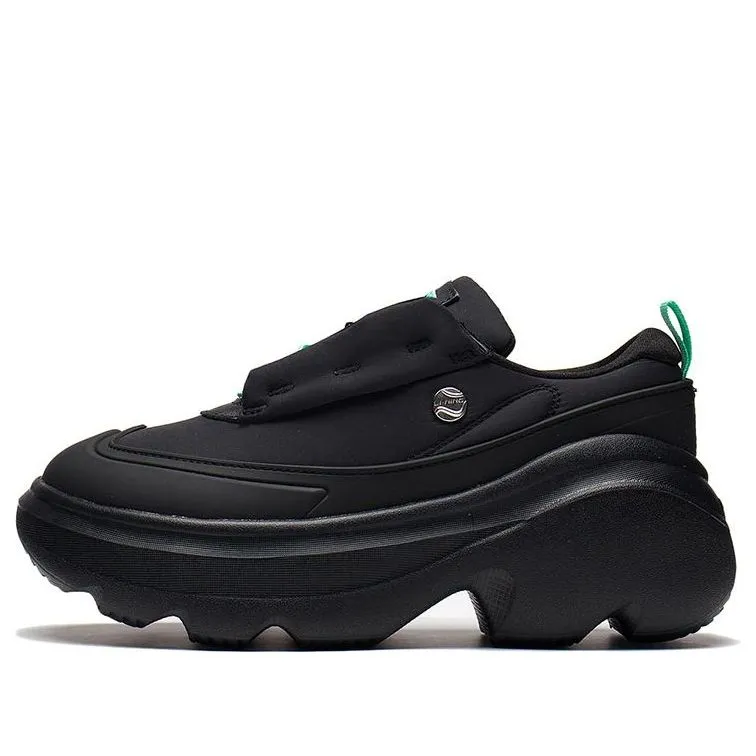 (WMNS) Li-Ning Puff Platform 'Black Green' AZGS072-2 sold by KicksCrew