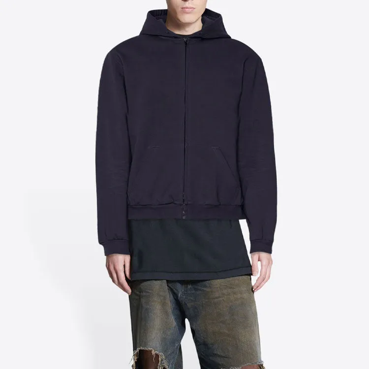 Balenciaga Balenciaga Tab Worn-Out Zip-Up Hoodie 'Black' 697949TMVC21151 sold by KicksCrew product image thumbnail 3