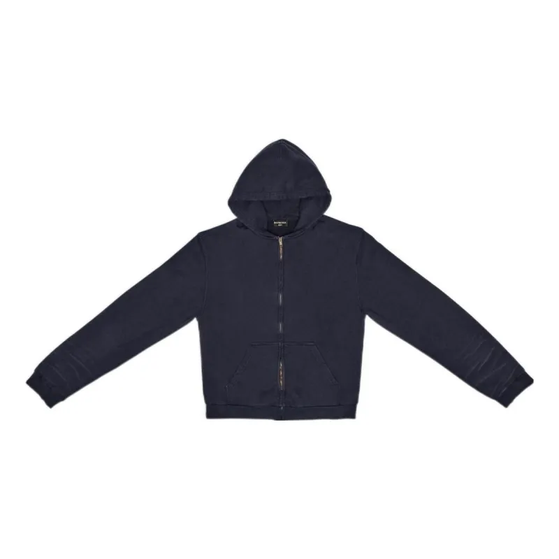 Balenciaga Balenciaga Tab Worn-Out Zip-Up Hoodie 'Black' 697949TMVC21151 sold by KicksCrew