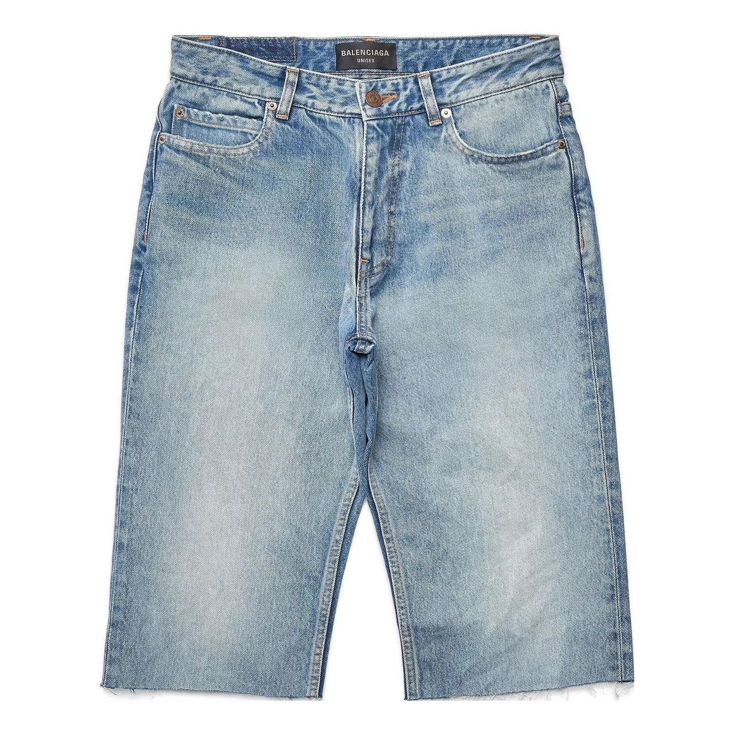 Balenciaga Slim Denim Shorts 'Blue' 753212TDW143341 sold by KicksCrew